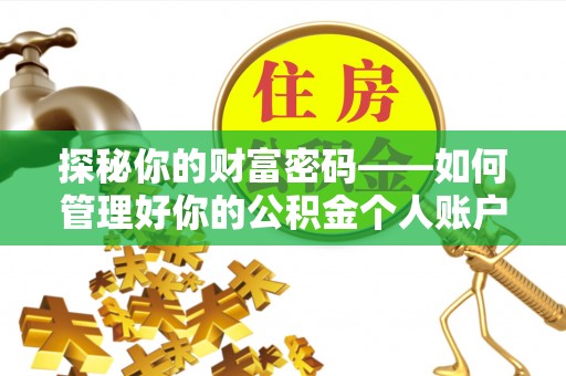 达拉特旗探秘你的财富密码——如何管理好你的公积金个人账户信息